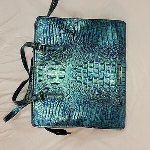 Brahmin Melbourne Large Bag Blue and Green